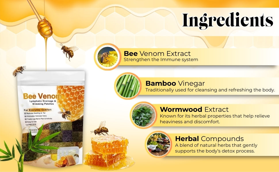 🌿🐝Bee Venom Body Detox Lymphatic Drainage & Slimming Patches (10 Patches) - BUY 5 GET 5 FREE | 📢Limited Offer FLAT 💸Rs 150 OFF on UPI Card Payments