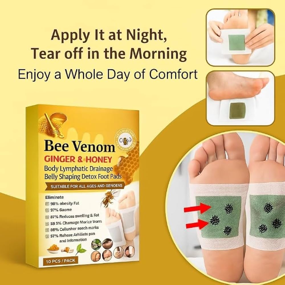 🌿🐝Bee Venom Body Detox Lymphatic Drainage & Slimming Patches (10 Patches) - BUY 5 GET 5 FREE | 📢Limited Offer FLAT 💸Rs 150 OFF on UPI Card Payments