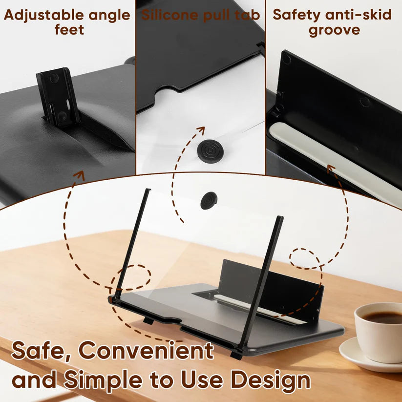 Premium 14 Inch Display | ✨3D 4K HD Screen Expander & Magnifier, Amplifier | Strong Phone Holder for All Smartphones with Anti scratch Features | FLAT💥Rs 100 OFF on UPI & Cards | Limited Offer
