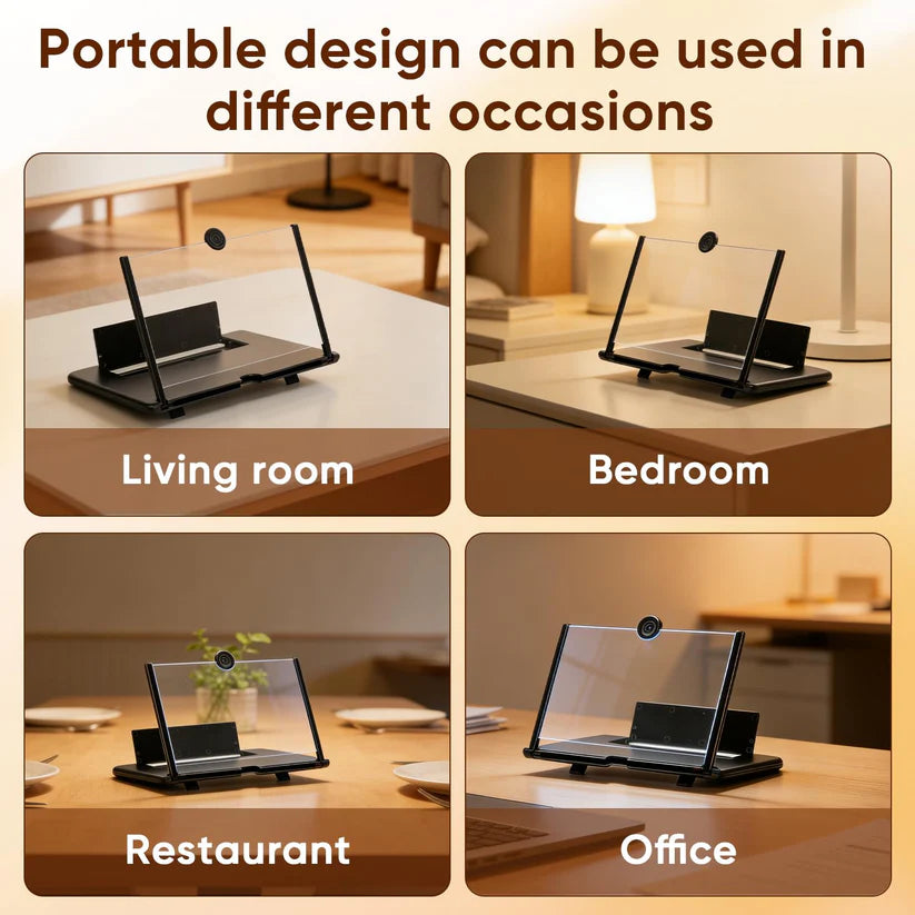 Premium 14 Inch Display | ✨3D 4K HD Screen Expander & Magnifier, Amplifier | Strong Phone Holder for All Smartphones with Anti scratch Features | FLAT💥Rs 100 OFF on UPI & Cards | Limited Offer